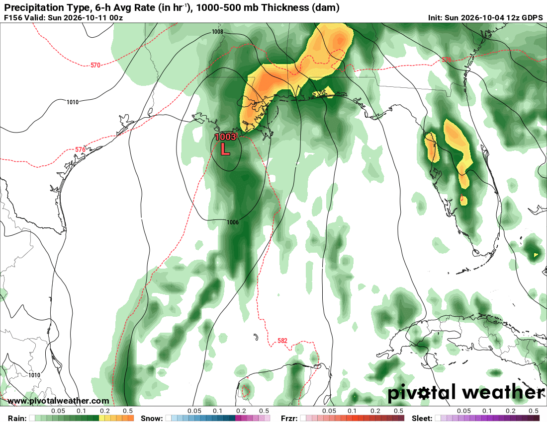 FloridaTropics1's tweet photo. Here are the 12z GFS, Canadian, ICON and UKMET for next weekend with the Gulf area of interest. ICON is furthest east (into the Florida panhandle) while the others have landfall in Louisiana. https://t.co/chh69vhfE1