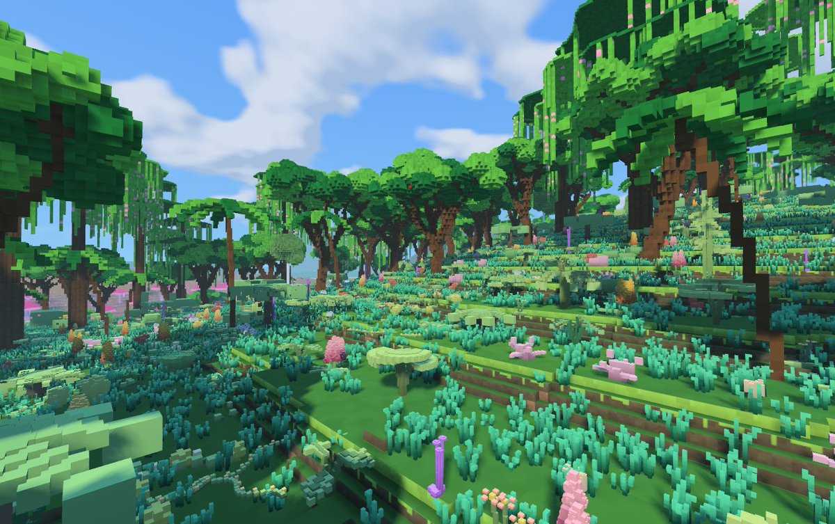 LStoneDev's tweet photo. #voxel, #gamedev, #Procedural, #VoxelArt , #Gaming, #IndieGame  Biome improvements Part 2 #screenshotSunday https://t.co/nMzitgKQYH