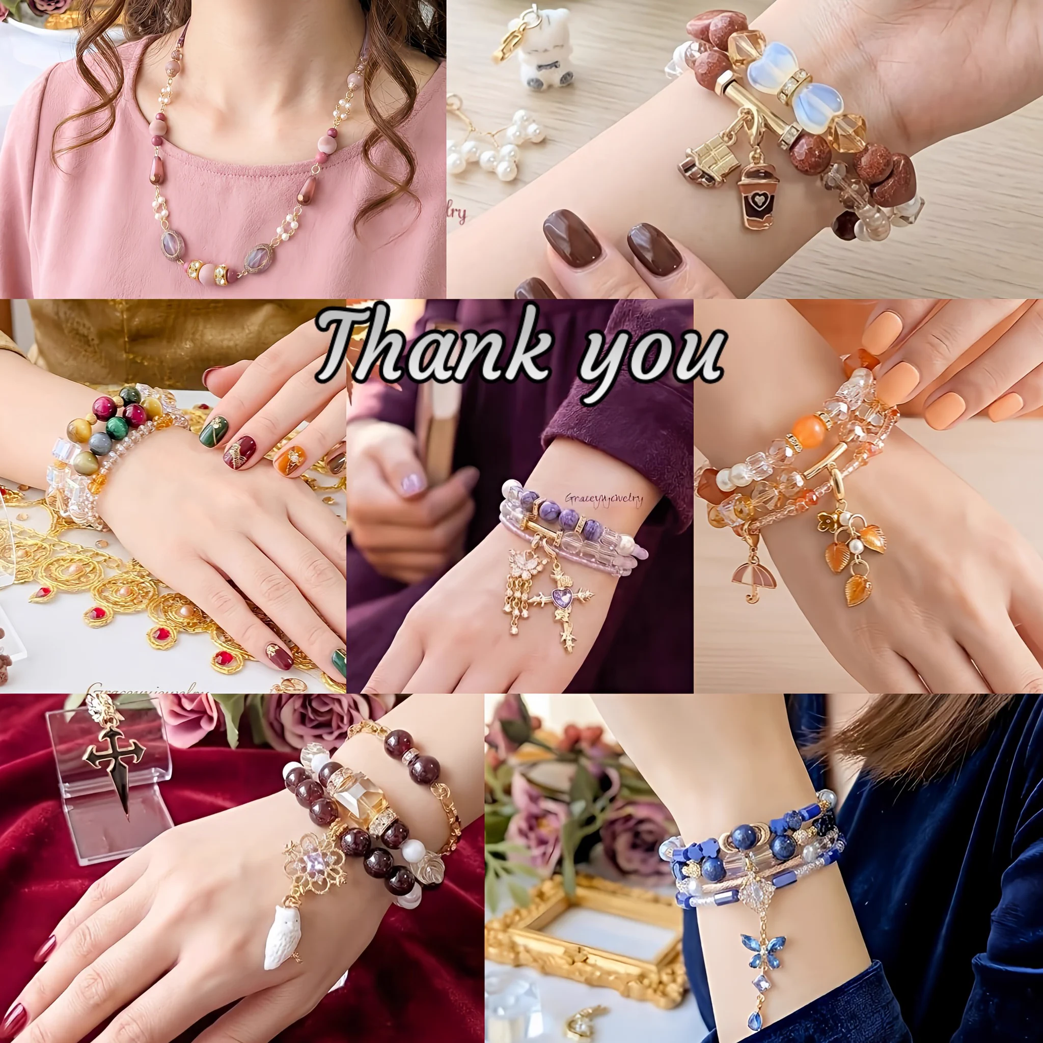 【kazu✩⃛ೄ様】天然石ハンドメイドアクセサリー Graceyujewelry🍀 天然石コイルブレスレット✢ ハンドメイドジュエリー