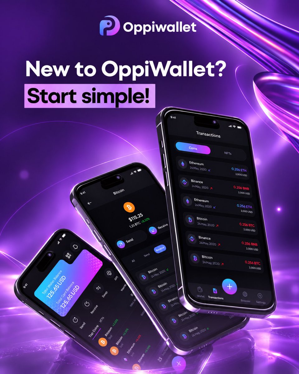 walletoppi's tweet photo. New to Oppi Wallet?
Start simple:
โ
Create an account
โ
Transfer crypto
โ
Explore features
Download on iOS & Google Play
๐ https://t.co/dZPlM0upy0
#OppiWallet #Web3MadeEasy #CryptoStart https://t.co/sPJ4KA20cy