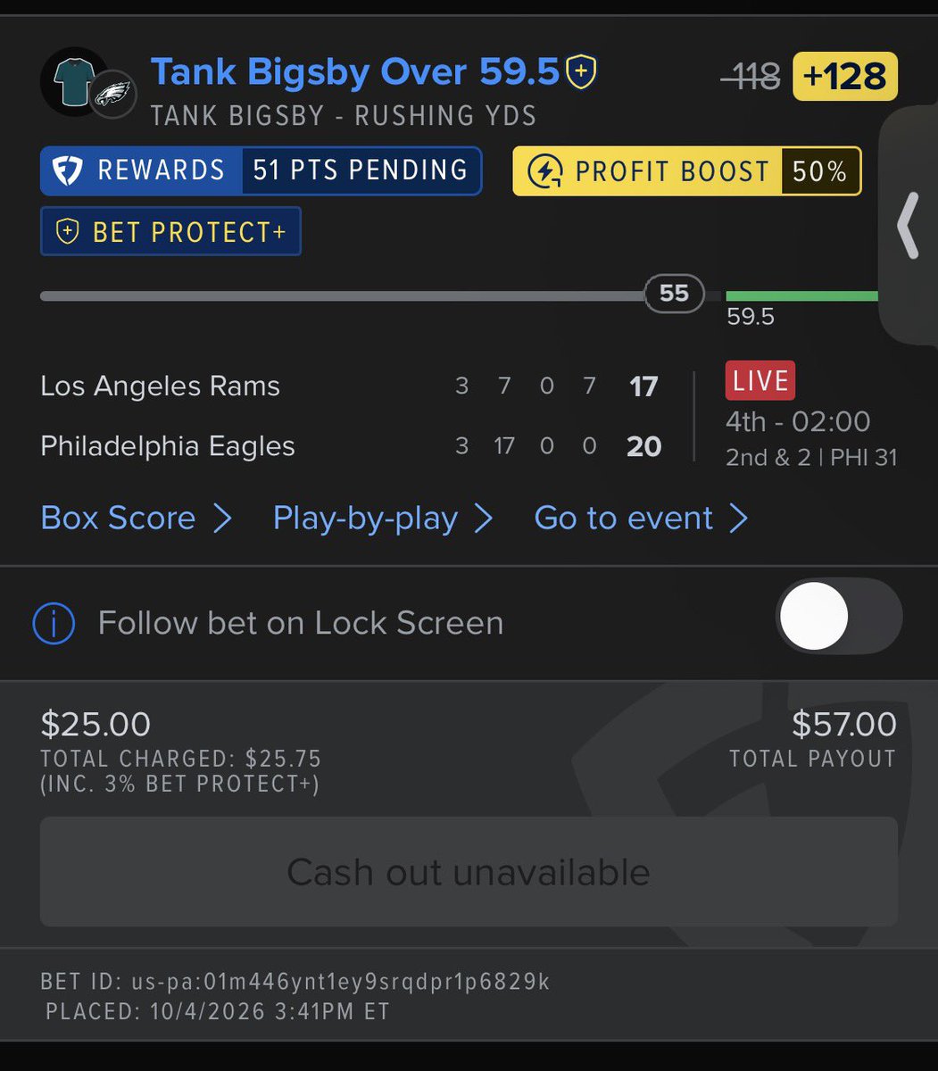 SahihOmari's tweet photo. @FanDuel_Support Tank Bigsby was injured with 3:59 left in the 4th https://t.co/bLOkZVfC1w