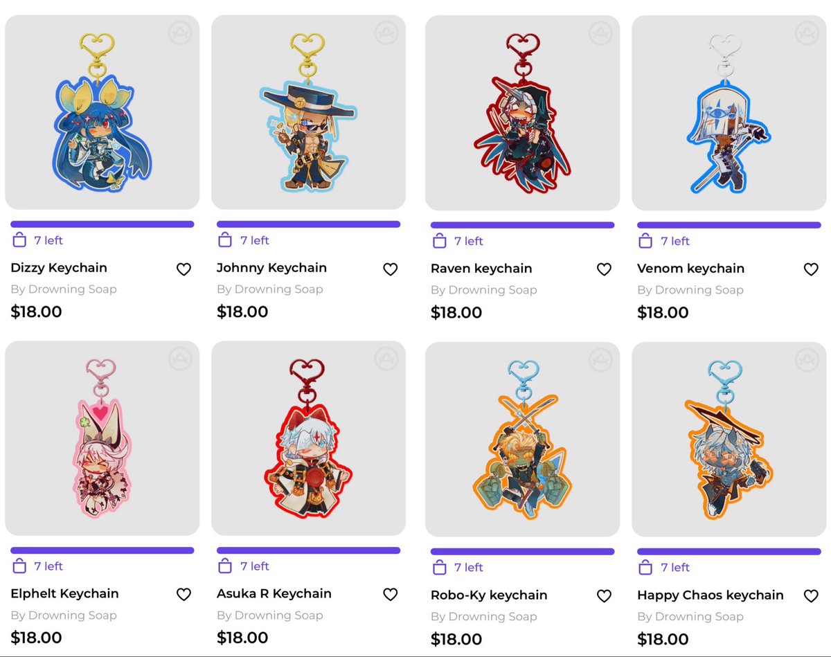 DrowningSoap's tweet photo. Finally moved my pc, so a small batch of my GG keychains are up on ACGgoods
ヾ(˶ᵔ ᗜ ᵔ˶)!
#GGXRD #GGST
https://t.co/66CDGX3Bta https://t.co/FwSHTi54BV