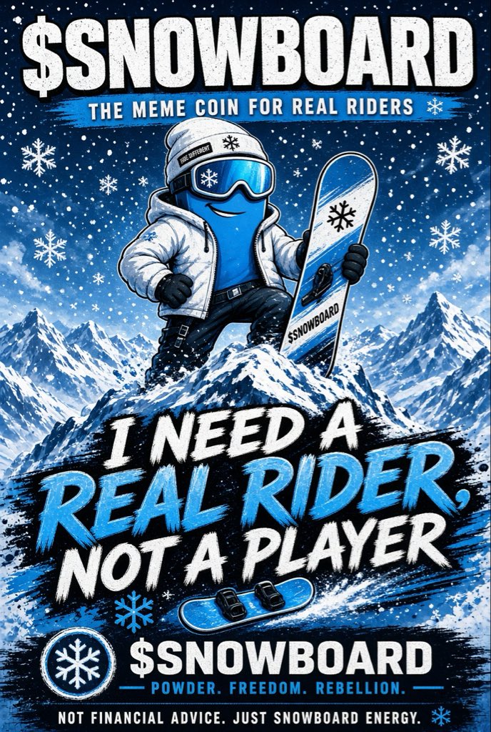 Official_Ybrix's tweet photo. Player Ask for 2X 

Real riders Ask for long term big profits taking 

Snowboard ❄️🏂 don’t want a player 

Snowboard ❄️🏂 want a real riders that ready to ride it higher 

Ca 0x95b643D0f281016e4E8E22111f0cB1676C73eFC6

#SNOW #BNB #SNOWBOARD https://t.co/BdnuZDzyyY