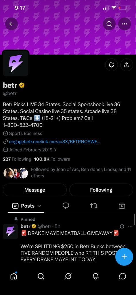 bestbaby's tweet photo. @betr @Betr_Casino Done ✅
#MeatballMaye https://t.co/HDYG5urX3a