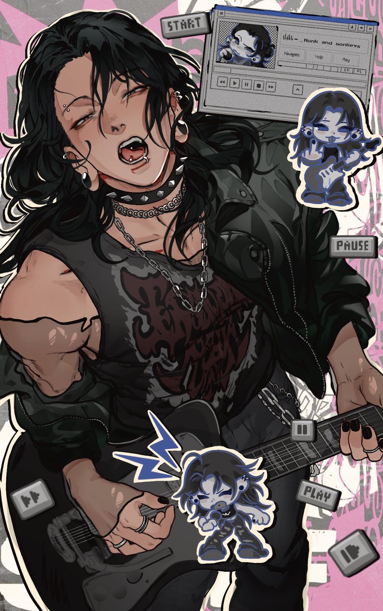 Djuney9's tweet photo. Also want to post them together 🔬🎸🤍🖤

#五夏 https://t.co/P3iD6ccAPu