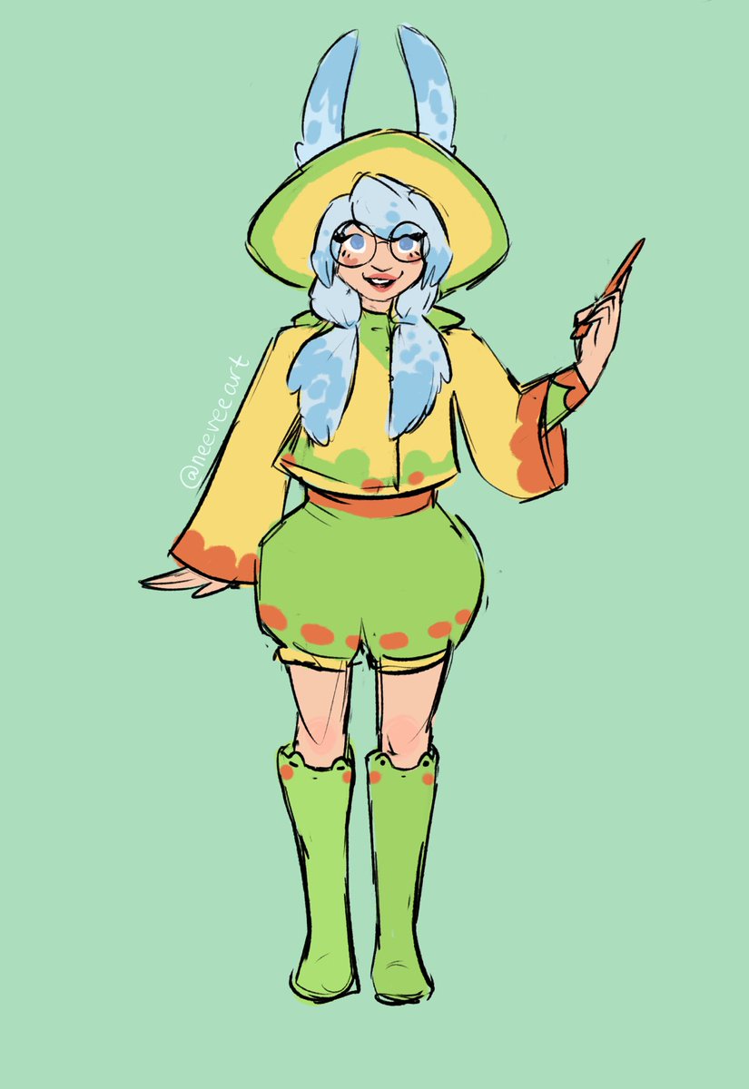 neeveeart's tweet photo. A very rough sketch of Rain Shepherd Aurora for #skintober day 4! 

Her ult would be a big ol pond 🙂‍↕️ https://t.co/5q124L3JyL