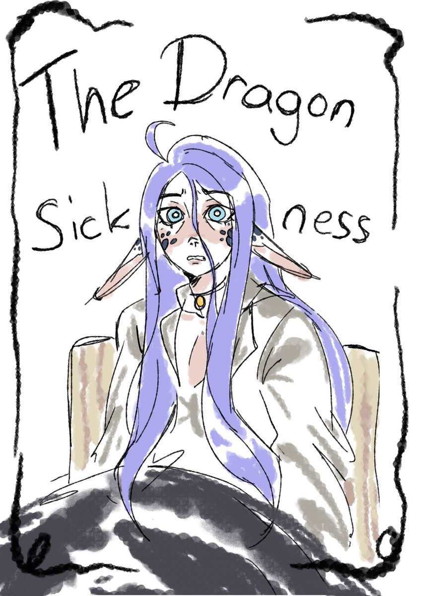 Elf_pixels's tweet photo. Last semester I had the module epic europe, I researched about the dragon sickness and liked it so much that I wanted to insert it into my own story! My version isn‘t about the hoard/gold like in tolkiens version! You can get it by being greedy for power, hate, jealousy etc #Oc https://t.co/nP44Zgd9pi