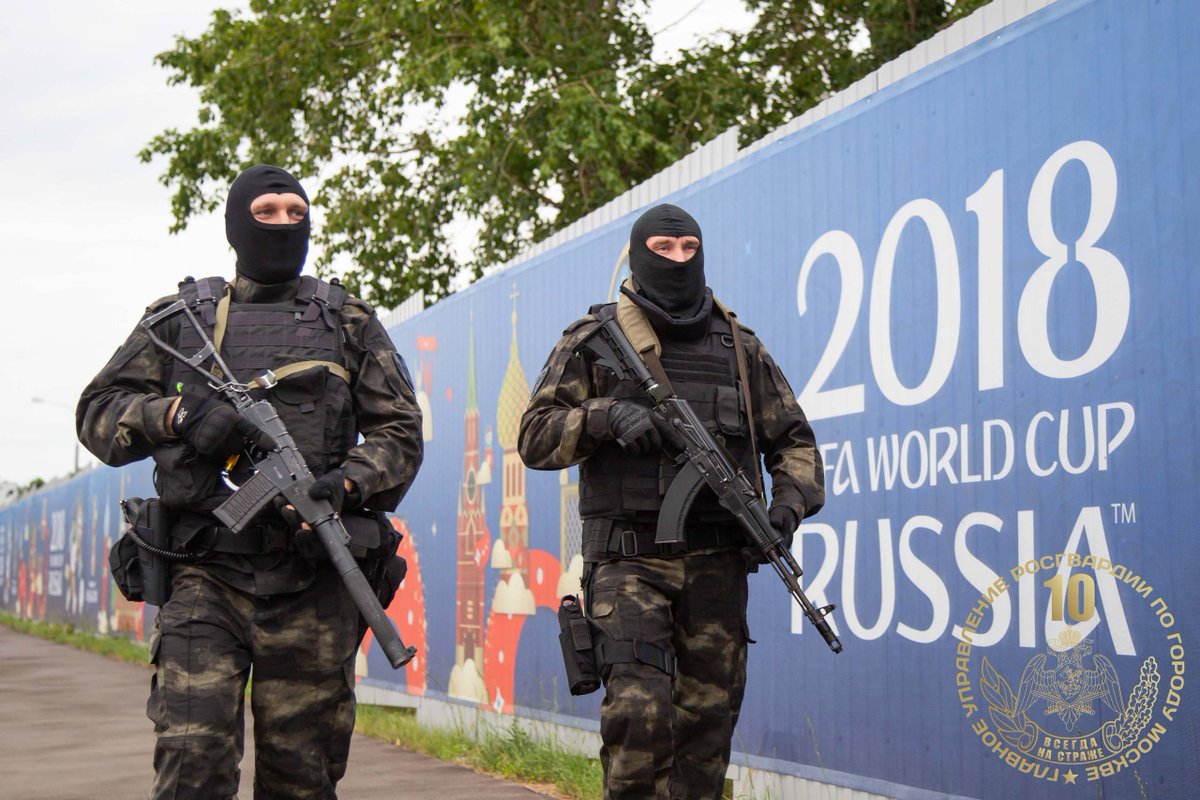 TheGreyPatriot_'s tweet photo. ๐ท๐บ Archival photos of SOBR unit "Capital" from Main Rosgvardia Directorate for the city of Moscow providing security during FIFA World Cup in Russia in 2018.
#Russia #Russian #Russians #Today #History #SOBR #Rosgvardia #Police #Cops #Tactical #LawEnforcement #FIFA #Moscow https://t.co/VjAeS7RpxB