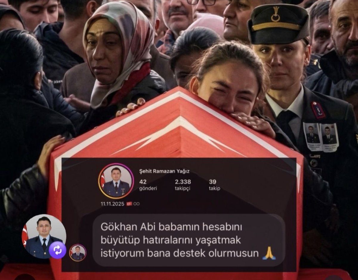 gelinciklerimiz's tweet photo. Instagramı olan arkadaşlar şehidimizin hesabını takip edebilirseniz, şehit çocuğunun isteğini gerçekleştirmiş olursunuz. https://t.co/v4Eyu2Uc0E