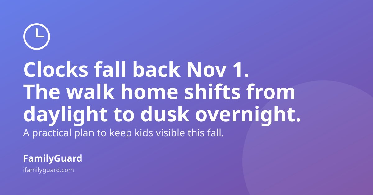 EduFabTech's tweet photo. 🕯️ Falling Back, Walking Home in the Dark: A Family Safety Plan for the End of Daylight Saving Time

https://t.co/pZ9KgV4Ekm https://t.co/9JkHVPOZDK