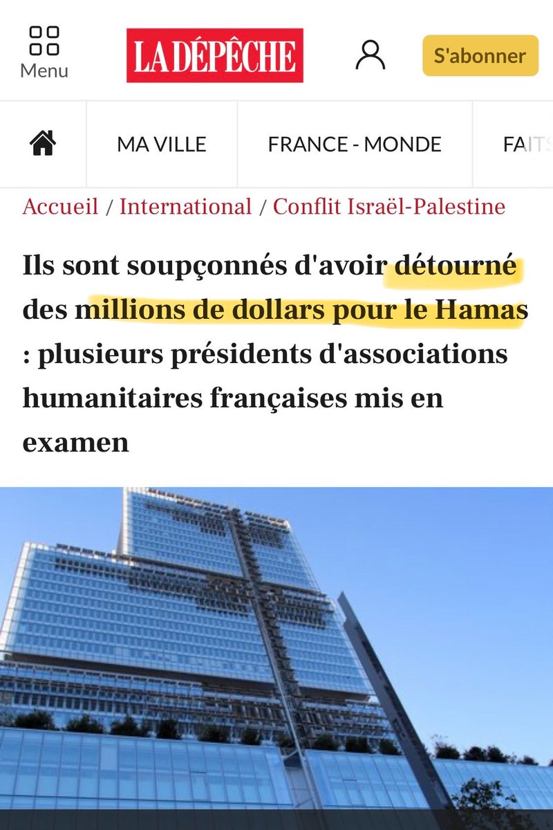 SERGIL88349033's tweet photo. Des français financent le Hamas‼️‼️
Qui va en parler dans la presse nationale??

plusieurs Français accusés d'avoir détourné des millions de dollars au profit du Hamas sous couvert d'aide humanitaire à Gaza. France 3 Nouvelle-Aquitaine révèle que deux frères de l'association "Baraka" basée à Saint-André-de-Cubzac ont été visés ce samedi par une information judiciaire du Parquet national antiterroriste. 
La présidente de l'association "Ensemble C Mieux", située à Saint-Étienne (Loire), est également accusée d'avoir contribué à collecter plus de deux millions de dollars pour le Hamas.