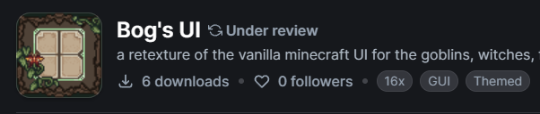 BogWyytch's tweet photo. Bog's UI Minecraft retexture has been submitted and is under review on modrinth!   

 you will soon have your enchanted UI my goblins, witches, forest folk and ghouls. 💚 https://t.co/JJi99Tpt9f