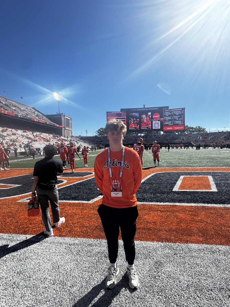 Liamtyrrell44's tweet photo. Had a great time on campus at the University of Illinois! Thank you to @IlliniFootball and coach Rayam for having me. Hope to be back soon! https://t.co/Lx2JFV2jVq
