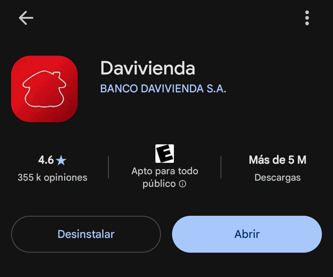 DjMoNoTV's tweet photo. Qué grosería  tan mala es esa aplicación del banco davivienda una aplicación muy lenta a cada rato le pide que ande verificando con el rostro para cualquier transacción sea por llave  tanta plata que tiene este bancotan lenta muy malísimo @Davivienda https://t.co/4NXOHLf5Q5