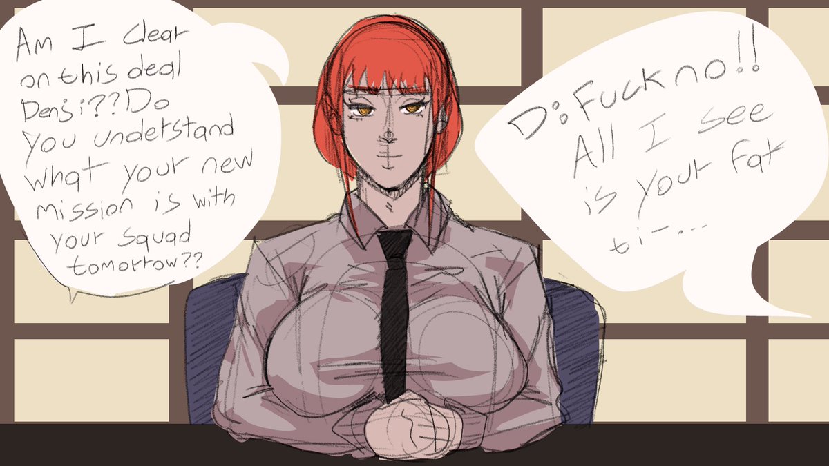 PoobArt18's tweet photo. Makima tries to negotiate https://t.co/0mRFkOxNnB