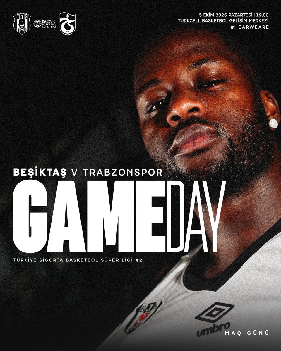 BJK_Basketbol's tweet photo. Bugün #BeşiktaşınMaçıVar 🦅

🏆 Türkiye Sigorta Basketbol Süper Ligi
🆚 Trabzonspor
🕖 19.00
📍 Turkcell Basketbol Gelişim Merkezi
📺 beIN SPORTS 5 https://t.co/C8nHefR1xC