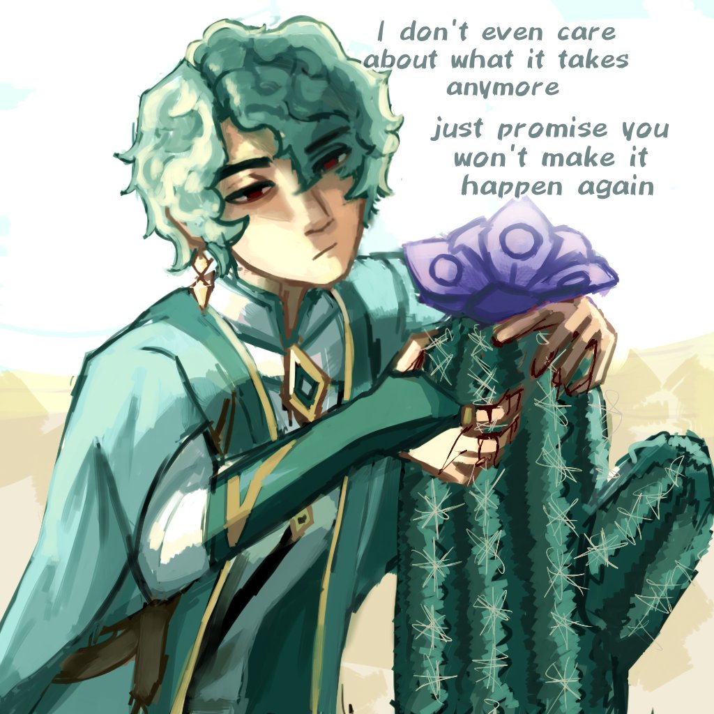 ALiswatching's tweet photo. Cactus - day 4 of Doctober! - #dottore #zandik #sumeru #GenshinImpact #inktober #fatui https://t.co/zFoiTuP84R