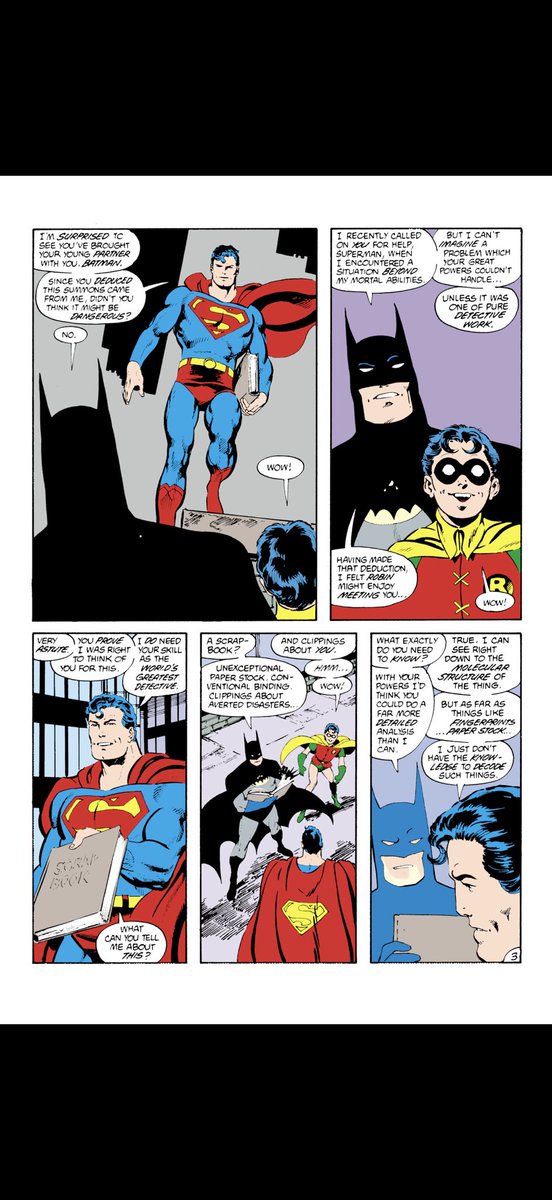BlueberriChere's tweet photo. Jason’s first meeting with Batman being hitting him in the gut with a tire iron vs with Superman being only able to say “wow!!!” Over and over he’s so star struck https://t.co/JDNqw7CmXd