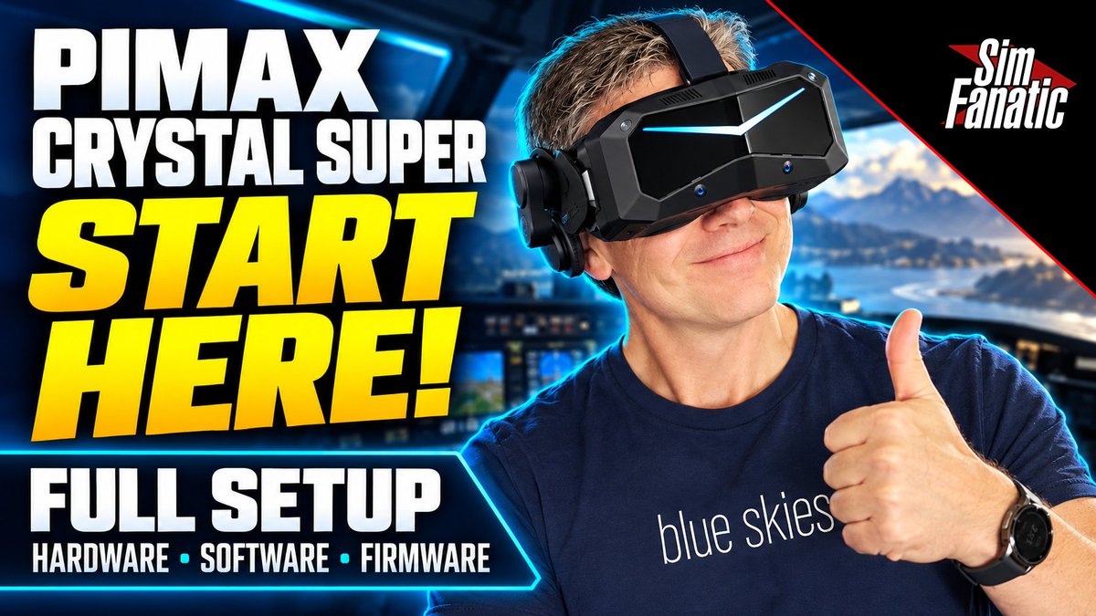 TubeSim's tweet photo. Pimax Crystal Super Setup Guide | Hardware, Software &amp; Firmware #PimaxCrystalSuper #PimaxPlay #FlightSimulation
https://t.co/xHxHk5PWIl https://t.co/7alpfLXwmE