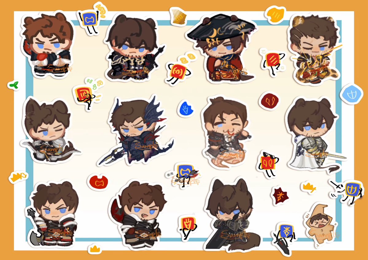FuliFlavorRoll's tweet photo. #FF14 顺带一提这套图是之前做了泡泡贴的，很可爱，， https://t.co/OqKAolAXFH