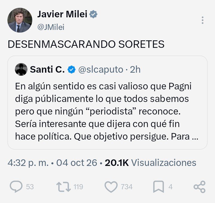 charlescaissa's tweet photo. A ver en qué anda nuestro Presiden...
Irremediablemente gagá. https://t.co/XsQNOacRb3