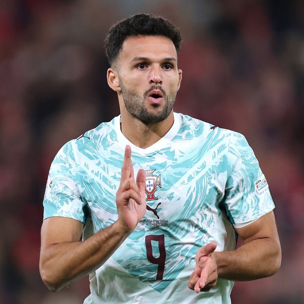 TouchlineX's tweet photo. 🚨 𝗡𝗘𝗪: Goncalo Ramos has been INSANE for Portugal in this international break:

⚽️ vs. Norway
⚽️🅰️ vs. Denmark
⚽️ vs. Norway

4 G/A IN 3 GAMES SINCE BECOMING PORTUGAL'S STARTING NUMBER 9! 🇵🇹 https://t.co/HBGdeq7nw1