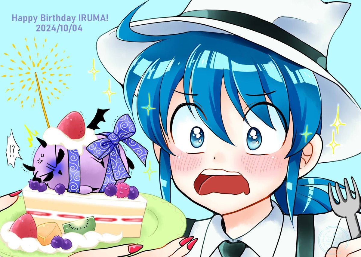 tachibanaorange's tweet photo. ✨🎊Happy Birthday イルマ❗️💙🩷💚❤️💜🎊✨

遅刻〜💦
支部の再掲でごめん🙏💦

#鈴木入間生誕祭2026 
#魔入間
#if魔フィア https://t.co/ob6OeZYsK8