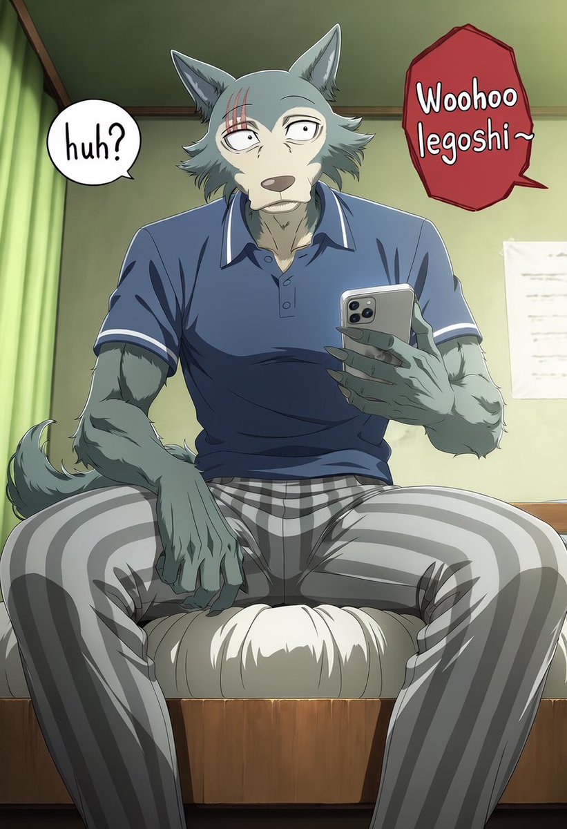 WeirdRatGuy's tweet photo. [🐺💙]

- After being rejected by Juno and that horse bastard, Legoshi DM’s a mysterious number in an attempt to get some cuddles…

…Hopefully he doesn’t die in the proccess~ https://t.co/eecJehaJvO