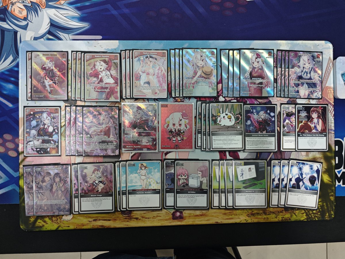 michael09bsn's tweet photo. Got 2-2 in yesterday shop tournament 

7 place 
Deck: Ayame

R1: Bae ⭕
R2: Moona ❌
R3: Choco ⭕
R4: Riona/Chihaya ❌

#hololive #hOCG #hOCGEN #hololivecardgame #ホロカ https://t.co/a3V6sRwWwy