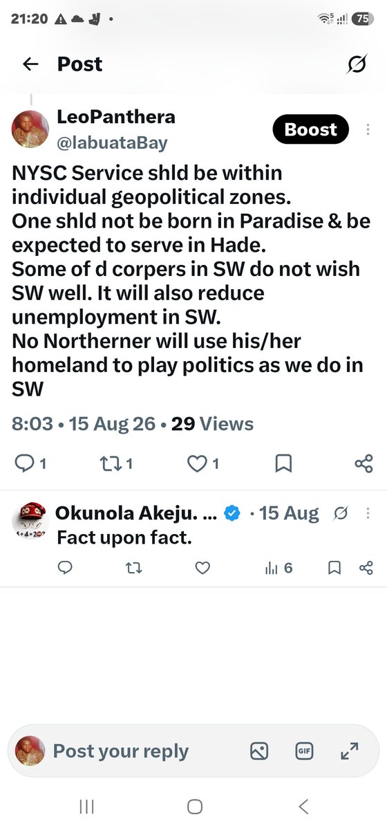labuataBay's tweet photo. I was insulted when I said in August that youth service should be restricted to home geopolitical zones of corpers. Yoruba kids should not be used as guinea pigs in human destruction by those who are illogical in their understanding of their class.
I pray for their safe return. https://t.co/RHNvJUYiqr