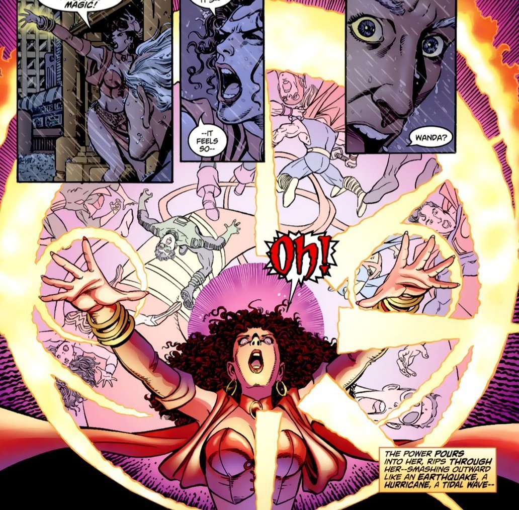 House0fWanda's tweet photo. Wanda's role in the Avengers/JLA crossover event was so good https://t.co/oABBsckpye