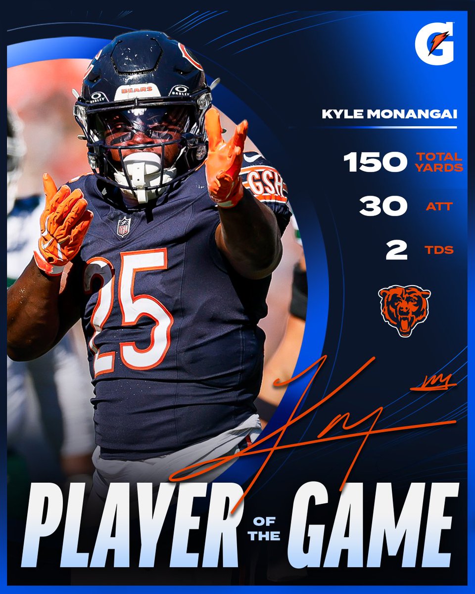 ChicagoBears's tweet photo. Have a day, @kylemonangai 👏 https://t.co/6szHw4tUIJ