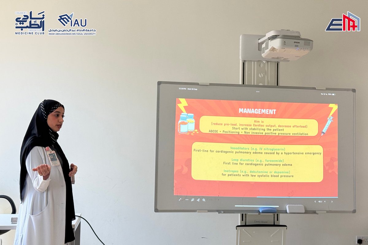 EMClubIAU's tweet photo. لما يبدأ ارتفاع الضغط يصير حالة طارئة، القرار يفرق

جانب من ورشتنا Hypertensive Emergencies، يوم جمع بين الحالات السريرية والتطبيق العملي في أجواء تفاعلية 🔥🩺 https://t.co/UbULsUSFyh