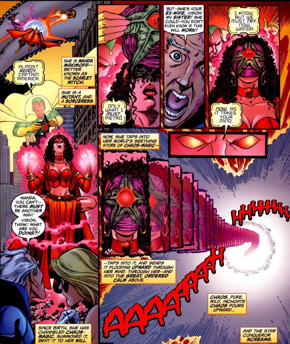 House0fWanda's tweet photo. Wanda's role in the Avengers/JLA crossover event was so good https://t.co/oABBsckpye