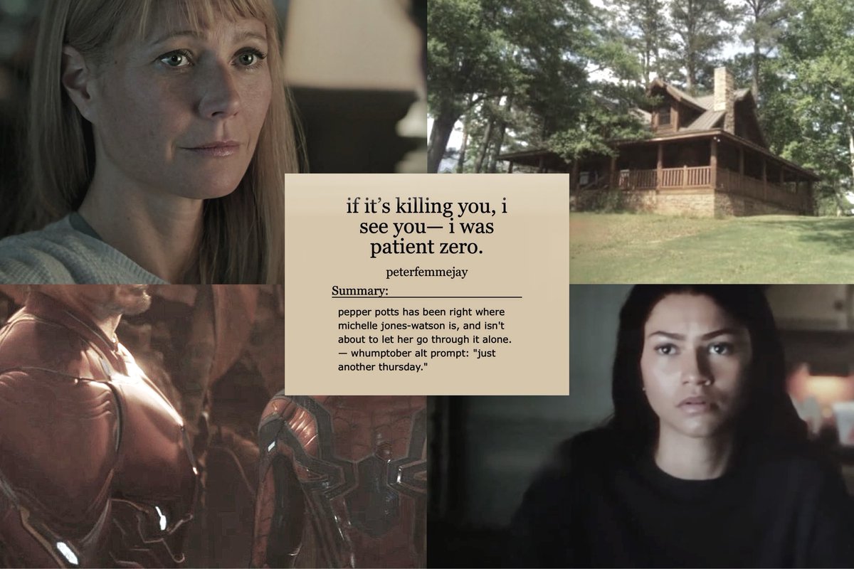peterfemmejay's tweet photo. — if it's killing you, i see you— i was patient zero.
an pepper&amp;mj fic.
warnings: n/a
rated: G
words: 1,645
whumptober prompt(s): "just another thursday."
link: https://t.co/pvhM1FgWKo https://t.co/eabCh3528c