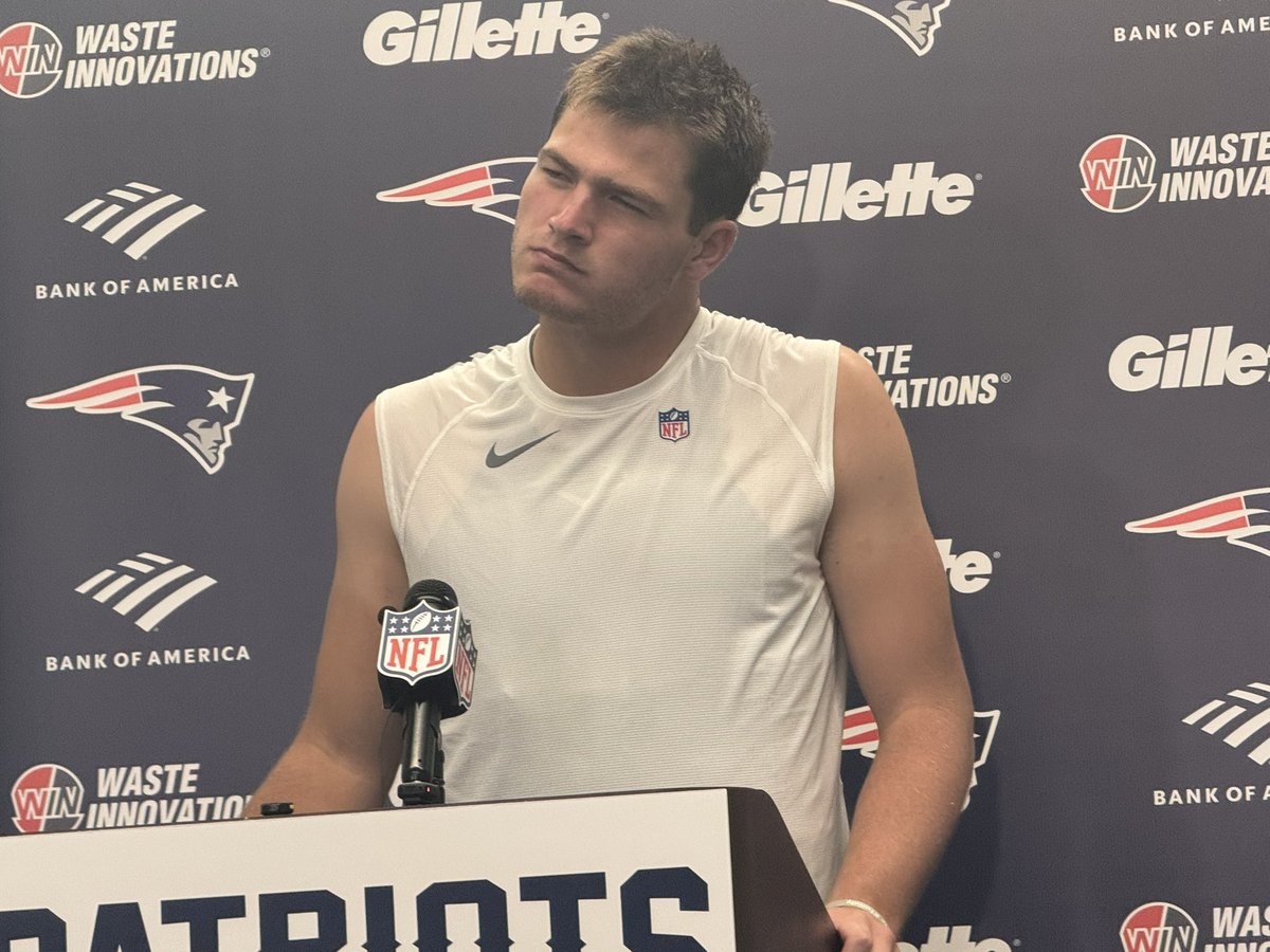 tkyles39's tweet photo. Drake Maye says the #Patriots have to build on today’s win, acknowledging the offense put the defense in some tough spots, but adding he’s proud of how the team fought https://t.co/bMwjDhCceb