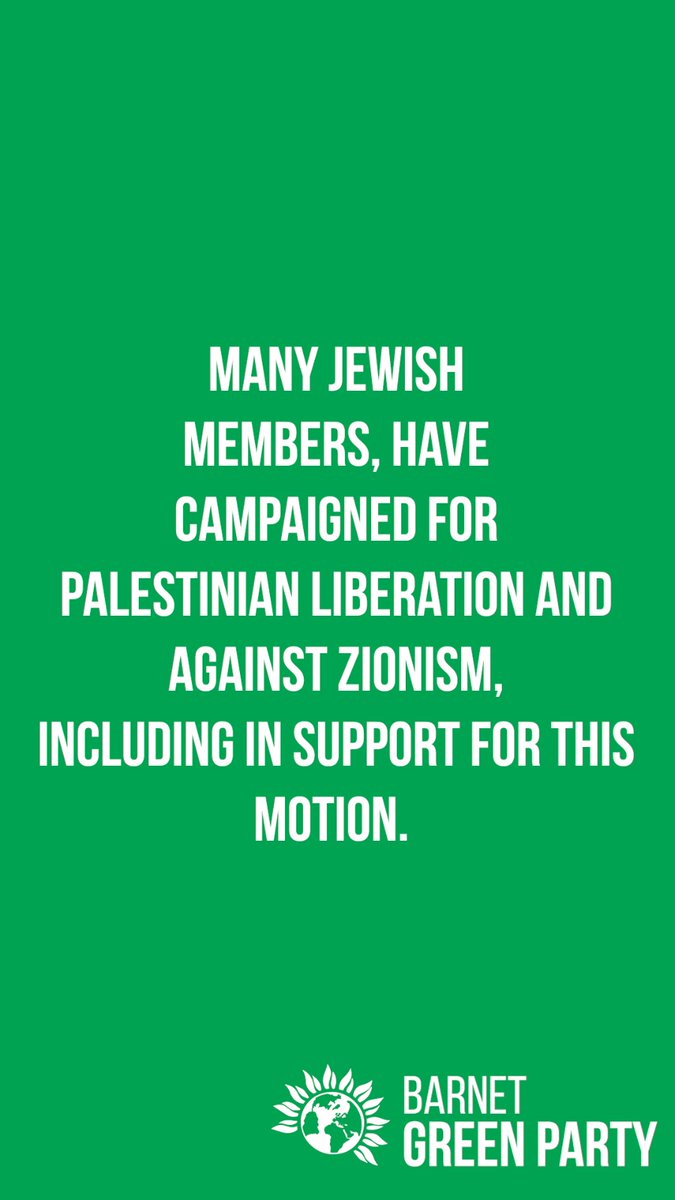 BarnetGreens's tweet photo. Statement on the motion "Zionism is Racism": (3/4)

#Barnet #GreenParty #GreenPartyConference https://t.co/EEw8zp62Cn