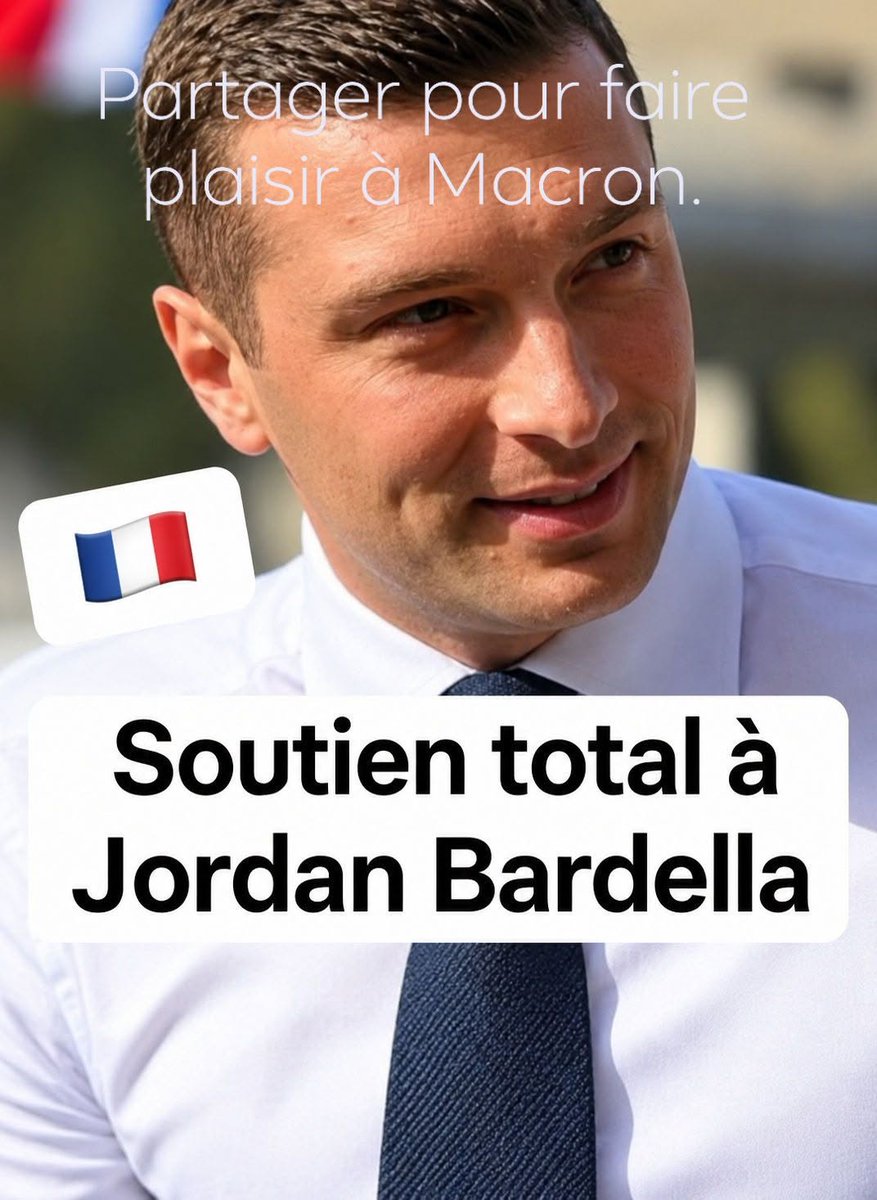 GregRN78's tweet photo. #Bardella #BardellaAntisémite #MarineLePen #RN
#MacronDégage #MacronDémission #RitchyThibault
Faites plaisir à macron, partagé en masse. https://t.co/ciH0ZOrVDX