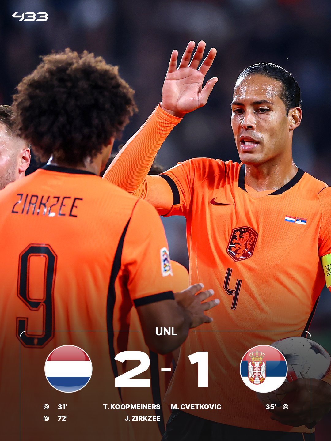 Netherlands 2-1 Serbia | Nations League