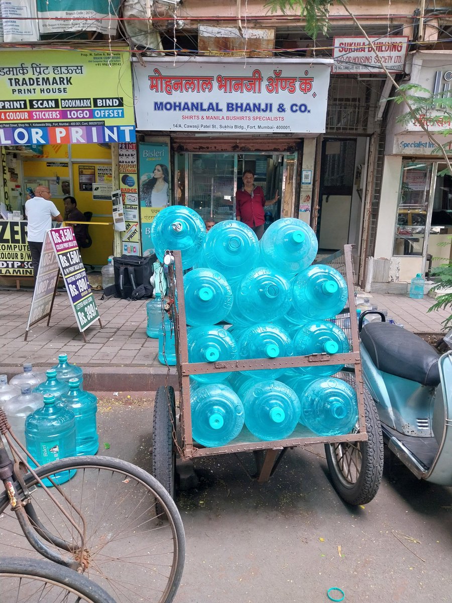 SayyedWarees's tweet photo. ILLIGALY ENCOURAGEMENT ON FOOTPATH&amp;ROAD BY BISLERI WATER 20 LETTER GALLONS DAILY WHICH RESIDANCE ARE GIVING COMPLAINTS DAILY BASIS REGARDING THIS ADD-14 A SUKHIA BUILDING CASWASJI PATEL STREET 400001 PHOTOS ENCLOSED PEDESTRIAN FIRST POLICY
@mybmcWardA @mybmc @AshwiniBhide #update https://t.co/gKrgl45nOs