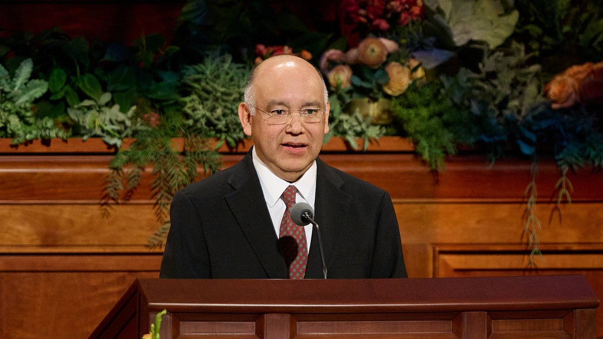 Ch_JesusChrist's tweet photo. "Sometimes we expect the Lord's blessings to come the way we would wish, rather than in His own way and timing."   

—Elder Moisés Villanueva   
#GeneralConference 

https://t.co/fgWv0J9jJz https://t.co/iCD5Hrg9kR