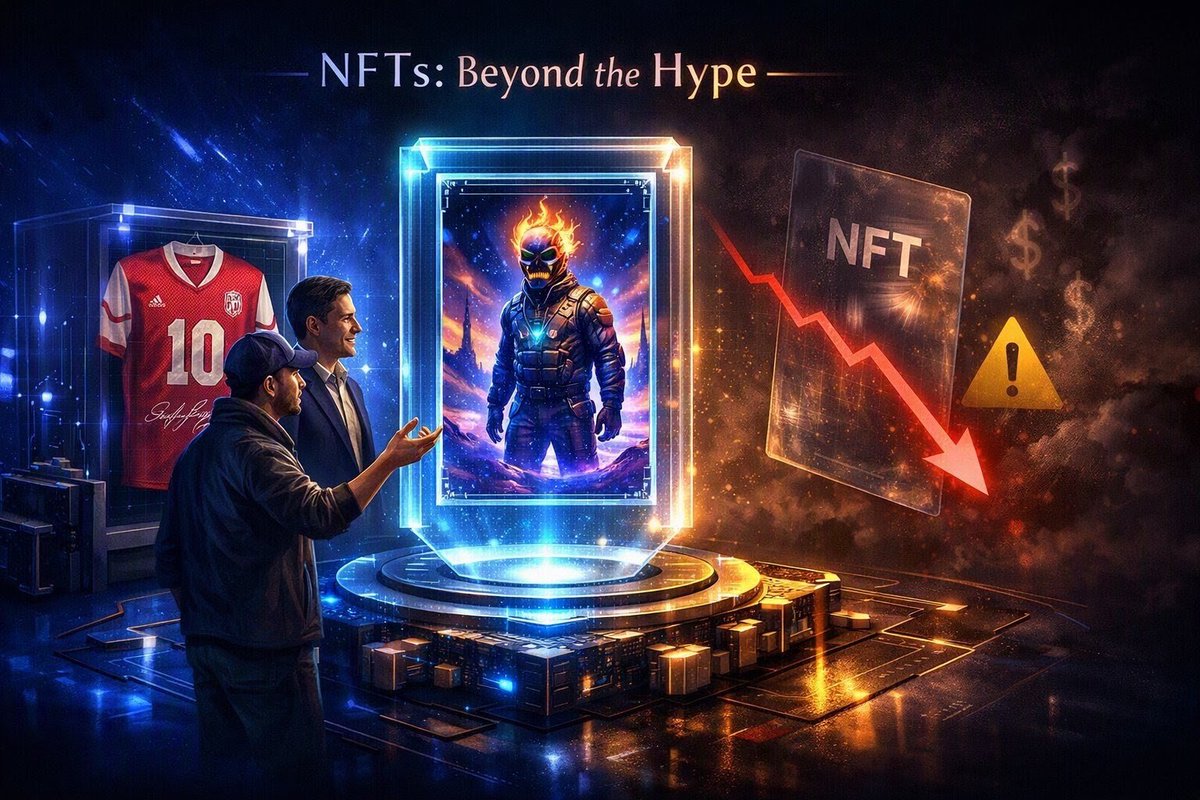 Bruce64942's tweet photo. I'm a lover of NFTs, and as we all know, NFT means Non-Fungible Token. But what does that actually mean, and why do people spend money on them?

   Simply put, an NFT is a unique digital token recorded on a blockchain. It can represent digital art, music, gaming items, memberships, collectibles, and even certain real-world assets.
One thing I've observed about NFTs, and what most people ignore, is that they come with major advantages but also some serious risks.
Think about it this way: imagine you and your friend both own the same football jersey, but your favourite player signed yours. The jerseys may look alike, but the signature and history behind yours could make it more desirable to collectors.

NFTs can work in a similar way. A digital image can be copied or screenshotted, but an NFT can provide a verifiable record of ownership of a particular token. That record is part of what some collectors value.
On the positive side, NFTs can help creators sell their work directly to collectors, track an item's history, and offer benefits like exclusive access, memberships, or in-game assets. They also create new ways for creators to monetize their work.

But here's the other side.
Just because an NFT is unique doesn't mean it's valuable. Imagine buying a limited-edition jersey that nobody else wants. Even if only a few exist, finding someone willing to pay for yours could be difficult.

The same applies to NFTs. Some lose most of their value when the hype fades, while others become hard to sell because few people are interested.

There are also scams, fake collections, copyright confusion, security risks, and projects that promise benefits they may never deliver.
And remember, owning an NFT doesn't automatically mean you own the copyright to the artwork behind it.
Personally, I think the biggest mistake is treating every NFT as an investment instead of understanding what you're actually buying.
NFTs can be useful technology, but not every project will succeed, and not every token deserves a high price.

The real question isn't just how much an NFT costs today, but what gives it value tomorrow.
What do you think? Are NFTs still an opportunity, or has speculation overshadowed their real usefulness?
@CryptoInsightsX