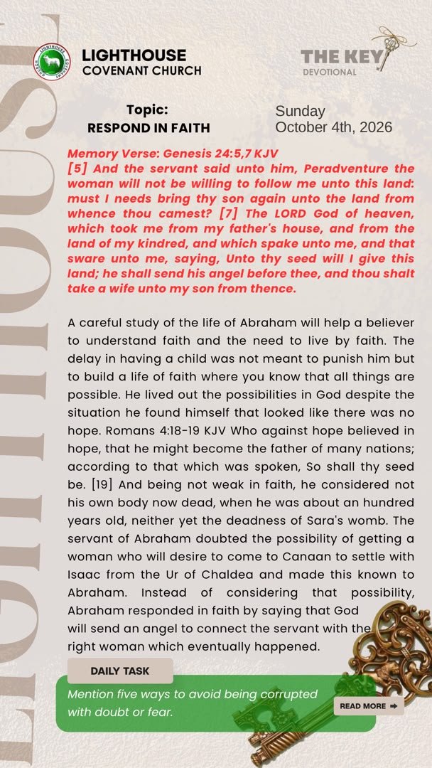 Obasoto_Obafemi's tweet photo. The Key Devotional https://t.co/LfinOwoXkZ