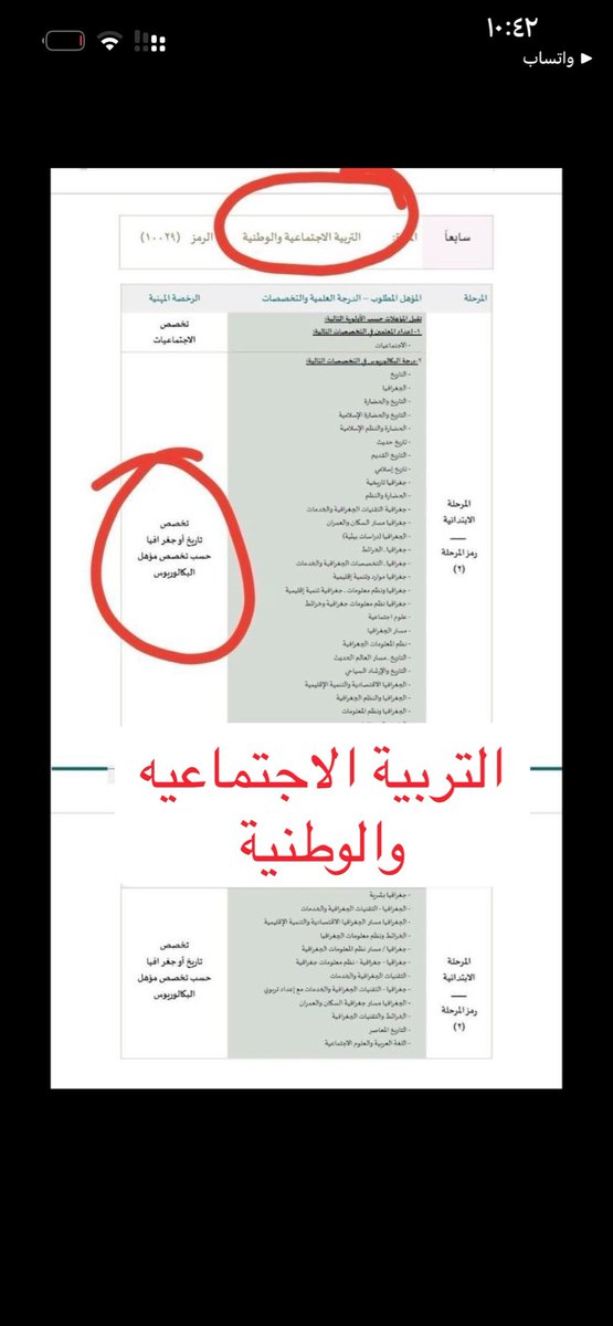 llllpp31's tweet photo. @q_v4y @TeacherEduSA ارجوا النظر قبل يقفل التسجيل لتخصص التربيه الاجتماعيه والوطنيه  يسند لتاريخ ولم يفتح لنا https://t.co/Fn67s3Rp2q