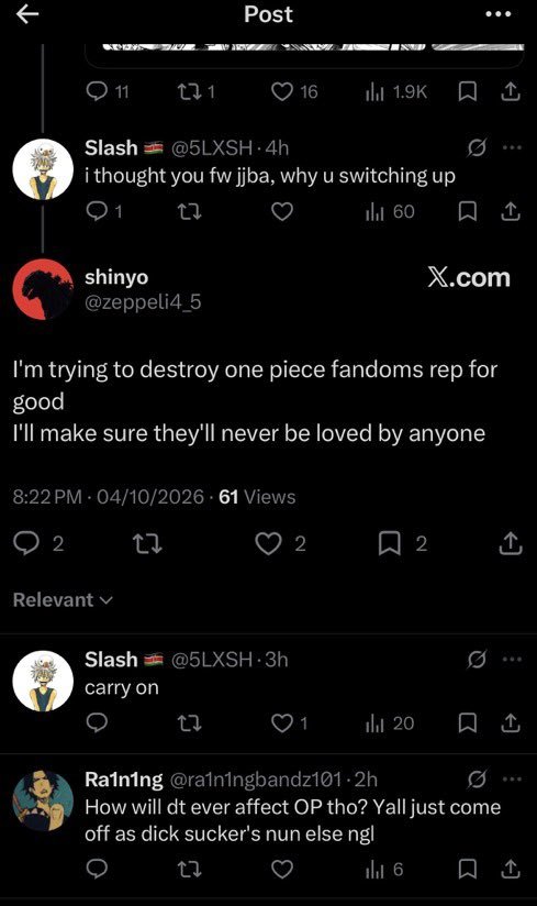 Mazel_Madness22's tweet photo. Beware of this jobless ass nigga, he is not a ONE PIECE FAN‼️‼️‼️ https://t.co/2cQuqhfq3u