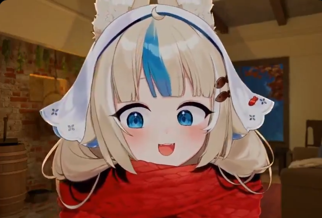 Hildegard_mx's tweet photo. @Errordee She's really cute. The way she looked up close to the screen with her scarf reminded me of a little strawberry tamale... https://t.co/FS7qnI7ZJs