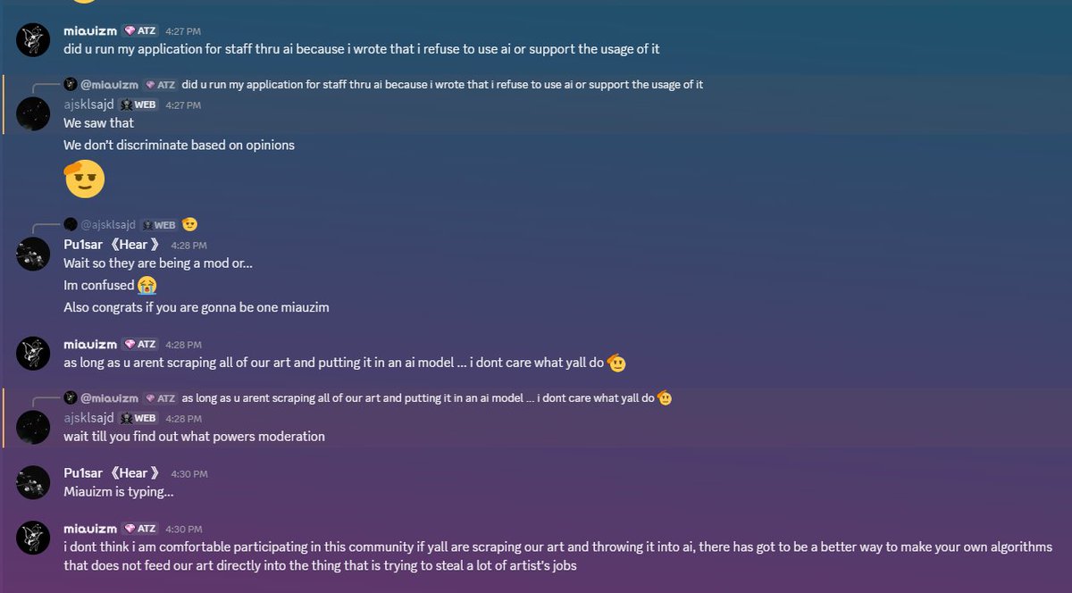 minkytteok's tweet photo. #robloxartㅤ #robloxㅤ #artistsoftwitter 

to any roblox artists that may see this, steer the FUCK clear of webspace on roblox, the owner is feeding anything you draw to ai and has made fun of people who are anti ai 👍 https://t.co/ht4AXejmGb