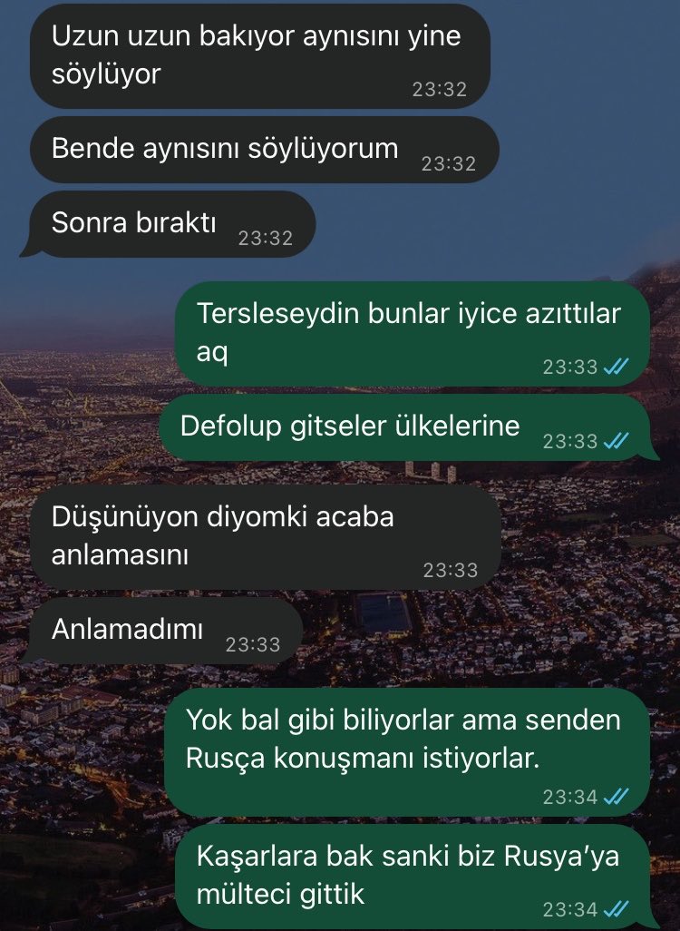 esristormm's tweet photo. Bugün arkadaşımın çalıştığı yerde başına gelen olay. Bu Ruslar en az Suriyeli ve Afganlar kadar başımıza büyük bela açacak https://t.co/rhiEovtVTF
