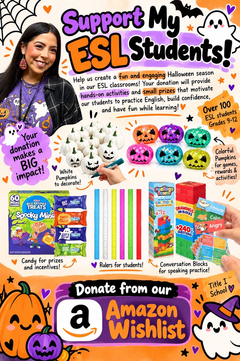 TeachingJF's tweet photo. Hi, I’m Mrs.Fraga! 
A teacher with some spooky activities planned for my students! Can you help? 🎃🧡🫶 https://t.co/4oyyCxcDVQ https://t.co/YQtcZeTNBH