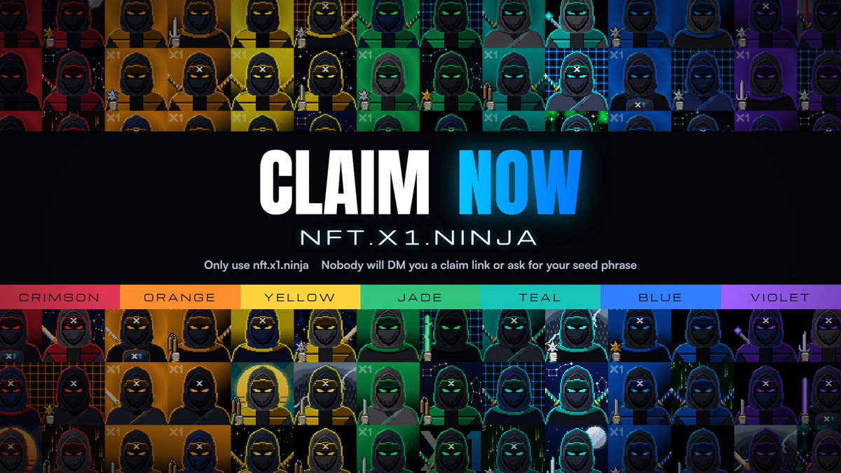 TreeCityWes's tweet photo. X1 NINJA - FREE CLAIM IS LIVE! 

https://t.co/lkIAZ3EsQj 

https://t.co/HQHT87EBxC https://t.co/KlkEzdOxUH